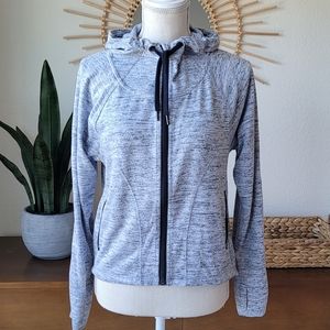 Athleta Zip Up Hoodie High Low Thumb Holes XS